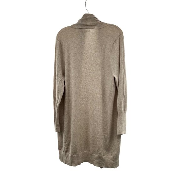 Leith Women's Open Front Duster Cardigan Lightweight Beige Size Small - Picture 7 of 9